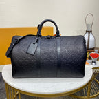 Louis Vuitton Keepall Bandoulière 50 Travel Bag (Embossed Leather)