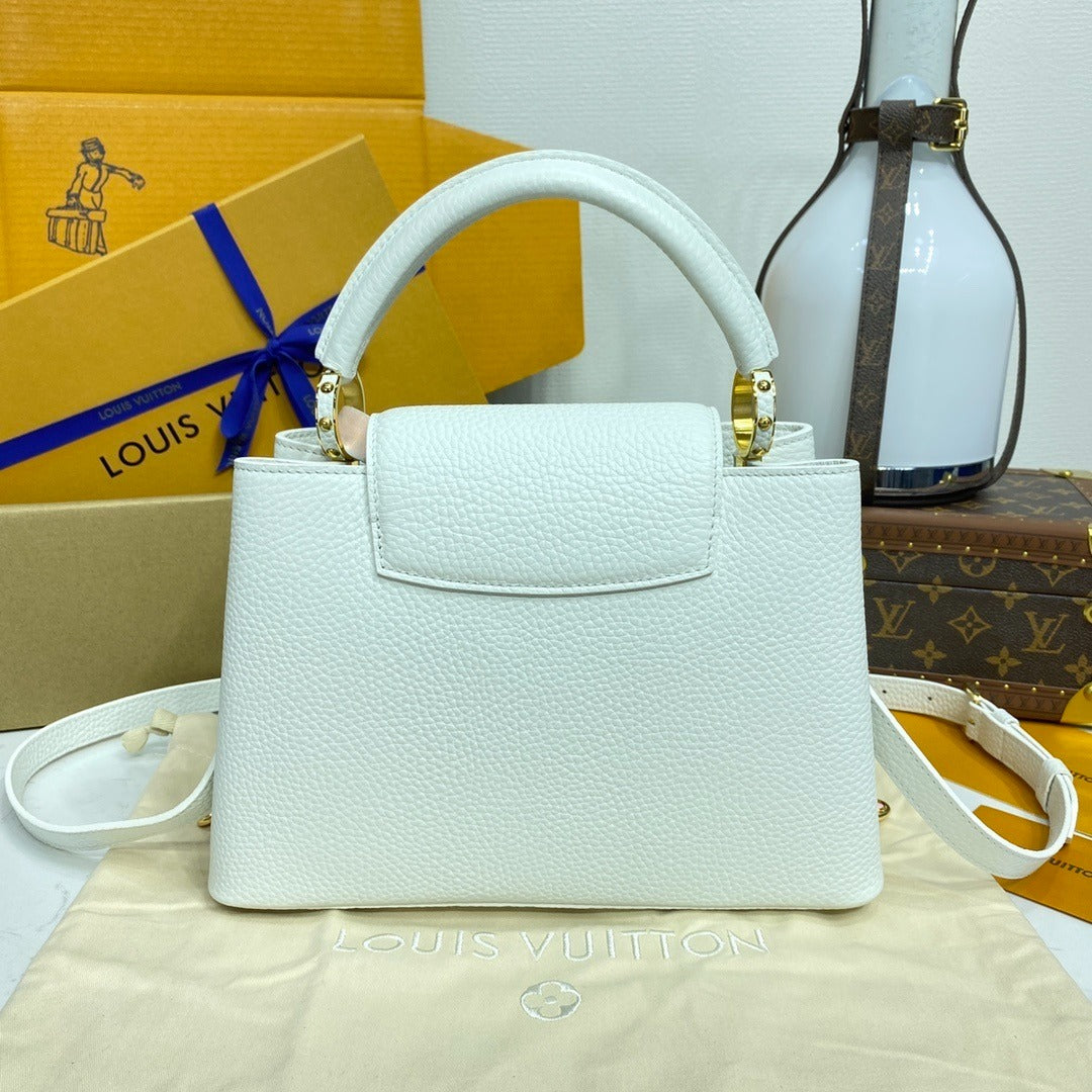 Louis Vuitton Capucines Handbag Lovelock Chain Series