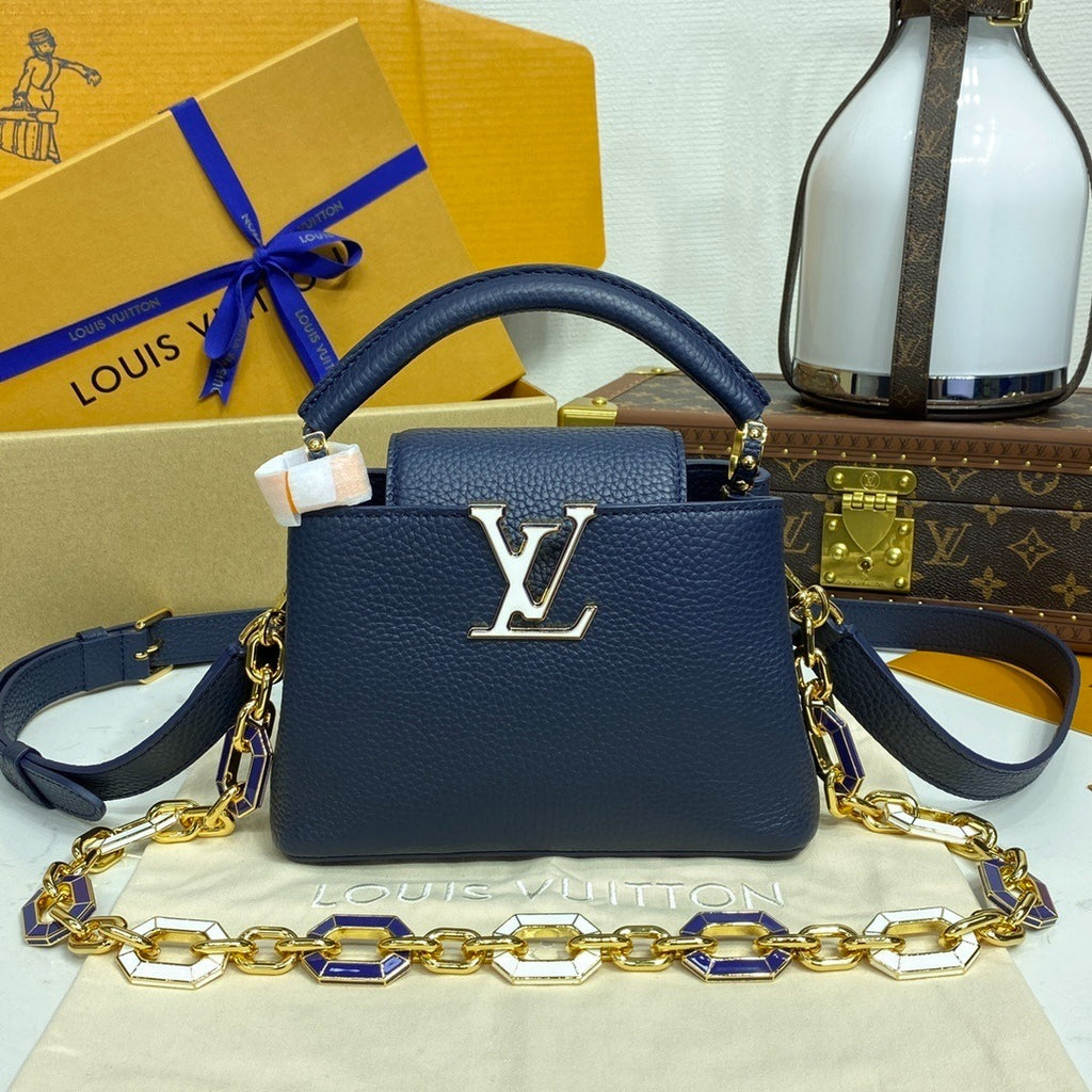 Louis Vuitton Capucines BB Metal Flower Strap Handbag