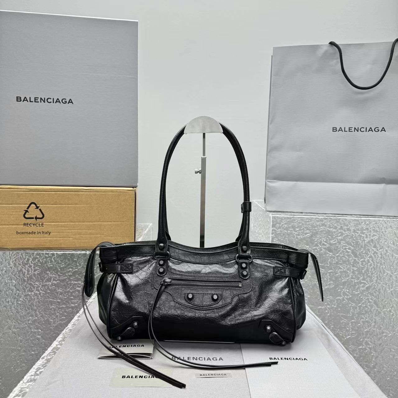 Balenciaga Le City East West Motorcycle Bag