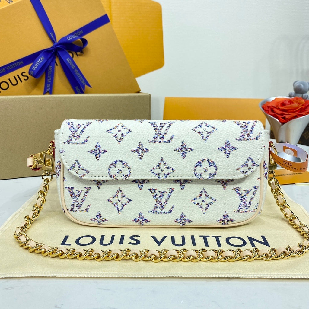 Louis Vuitton Wallet on Chain Ivy Denim Jacquard