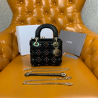 Christian Dior Lady Dior Embroidered Beaded Bag