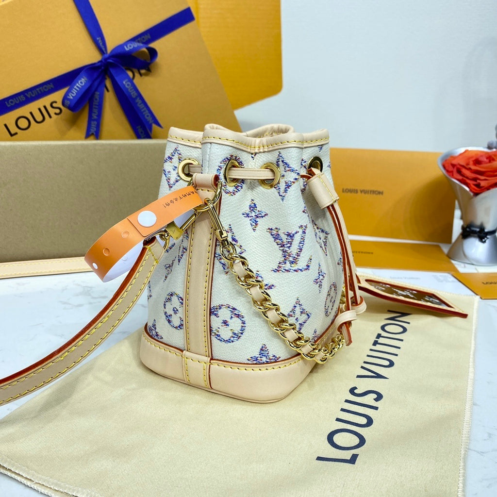 Louis Vuitton Nano Noé Denim Jacquard