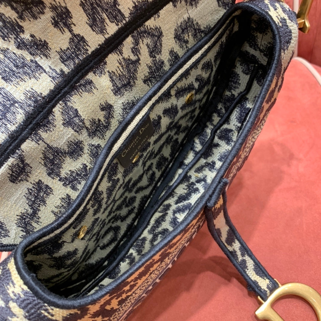 Christian Dior Saddle Embroidered Handbag