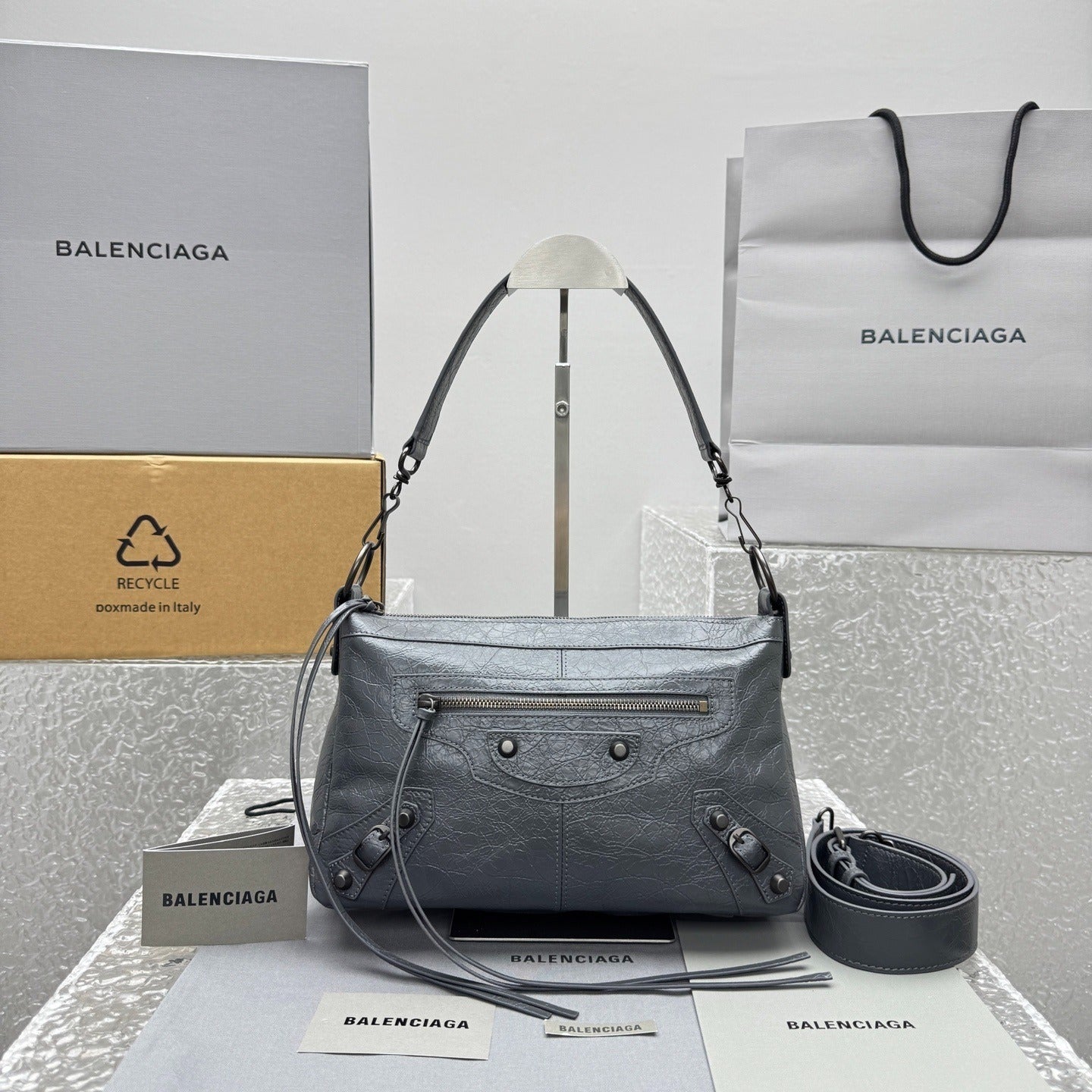 Balenciaga City Moto Crossbody Bag Small