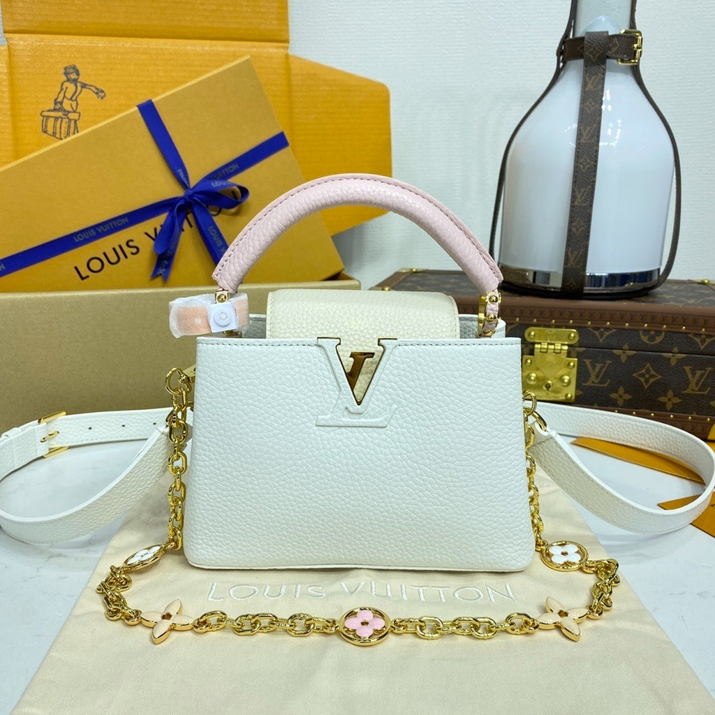 Louis Vuitton Capucines Handbag Lovelock Chain Series