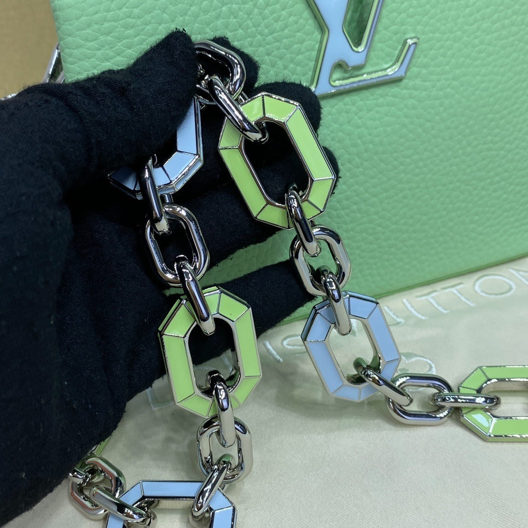 Louis Vuitton Capucines BB Metal Flower Strap Handbag