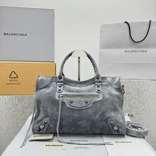 Balenciaga Le City Motorcycle Bag Medium Suede