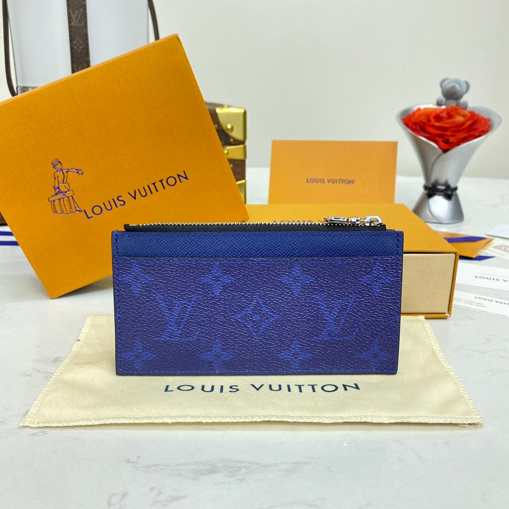 Louis Vuitton Wallet Set Blue Monogram