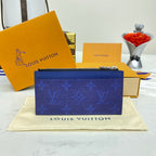 Louis Vuitton Wallet Set Blue Monogram