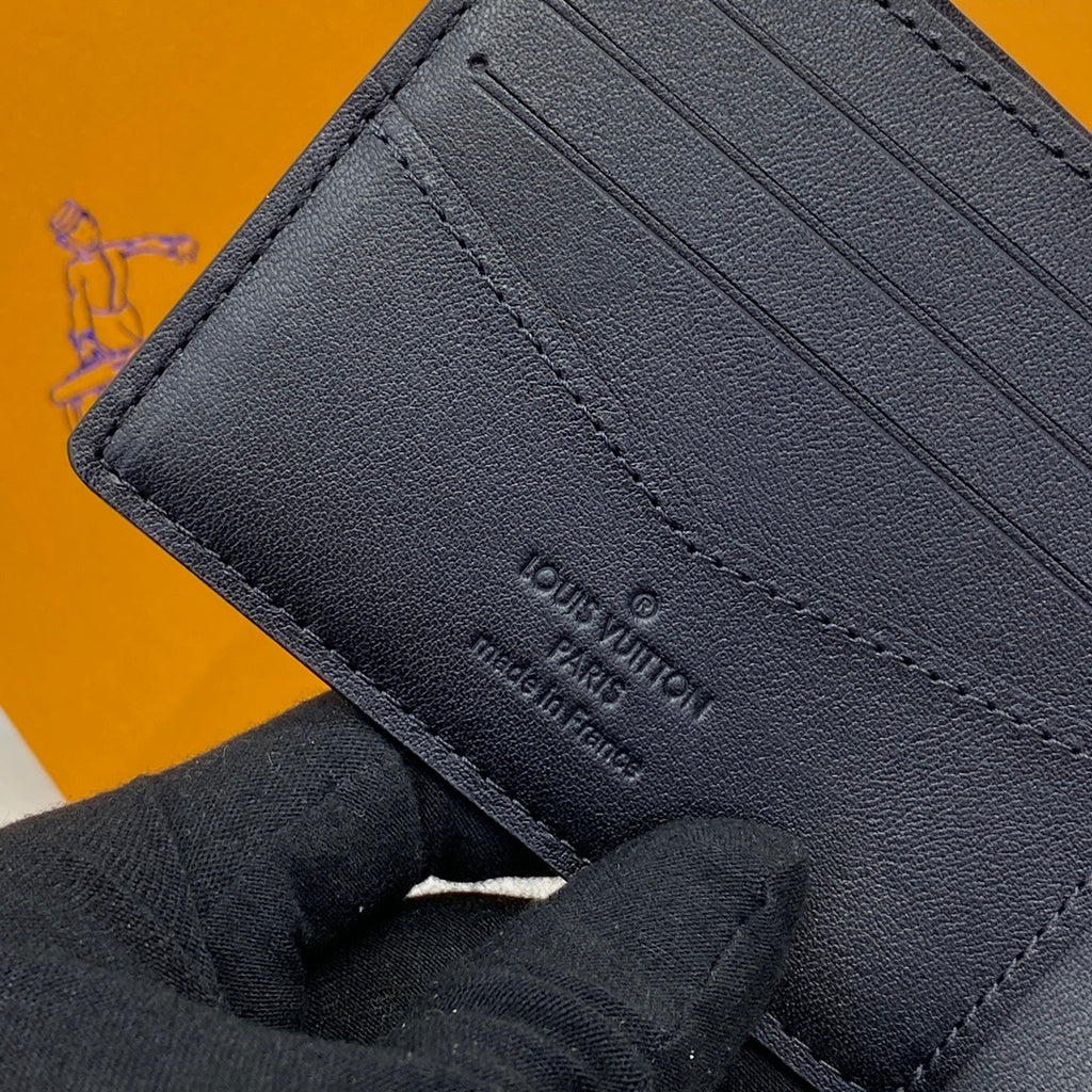 Louis Vuitton Wallet & Pouch Set Black Damier