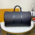 Louis Vuitton Keepall Bandoulière 50 Travel Bag (Embossed Leather)