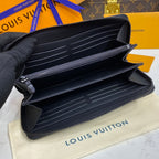 Louis Vuitton Wallet Set Black Embossed
