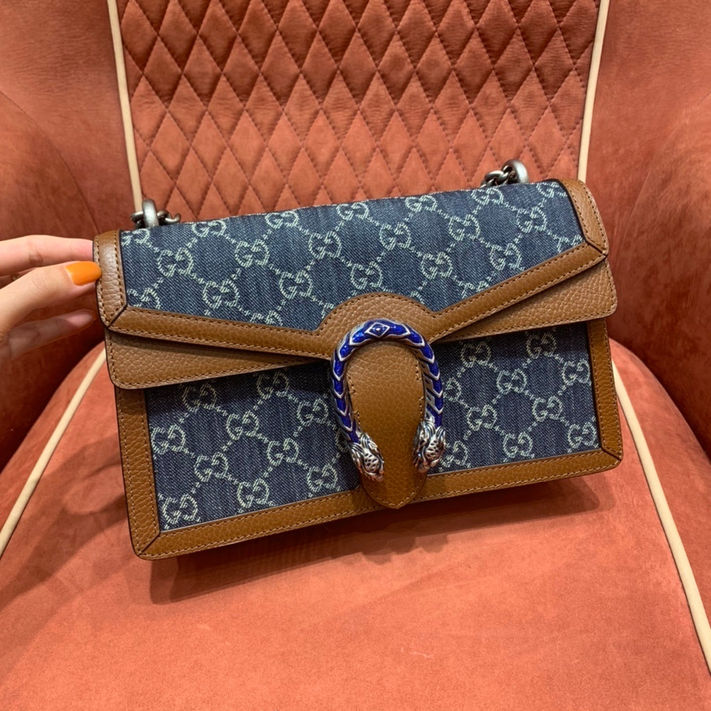 Gucci GG Denim Shoulder Bag