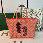 Goyard Spring Summer Seahorse Reversible Tote (Medium)