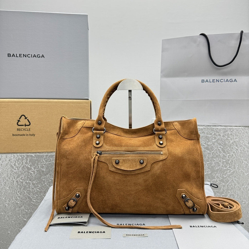 Balenciaga Le City Motorcycle Bag Medium Suede