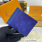 Louis Vuitton Wallet Set Blue Monogram