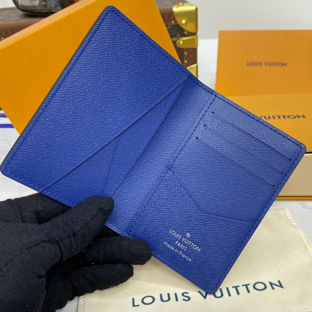 Louis Vuitton Wallet Set Blue Monogram