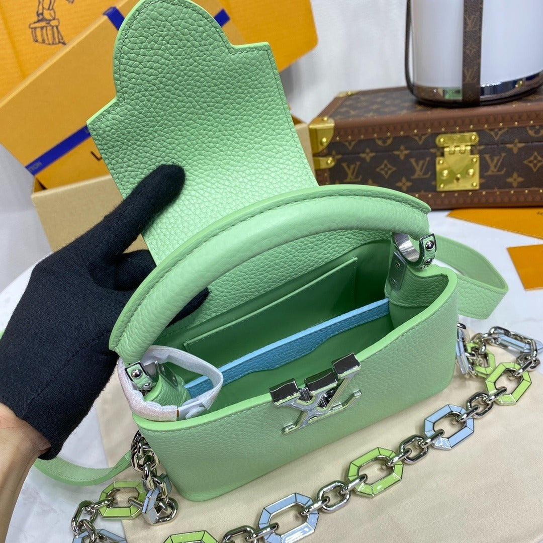 Louis Vuitton Capucines BB Metal Flower Strap Handbag