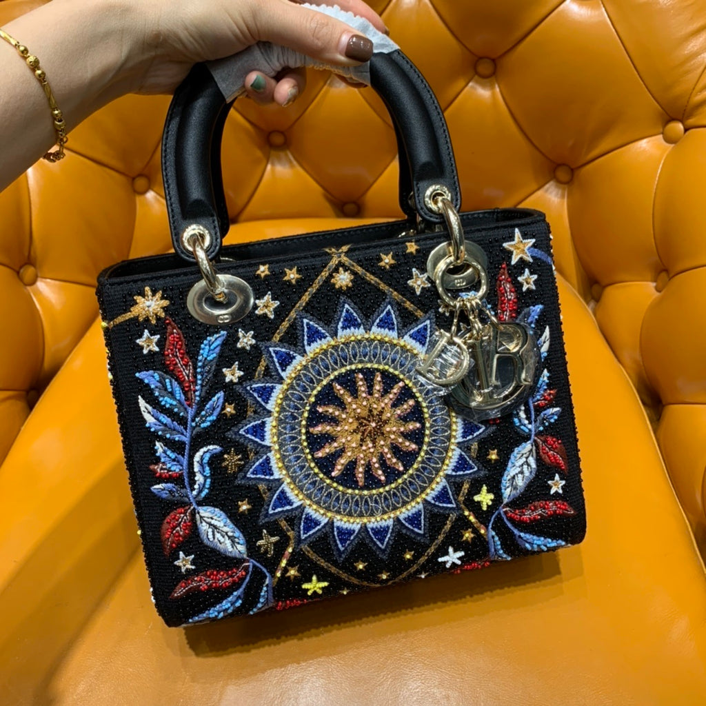 Christian Dior Lady Dior Sun Beaded Bag
