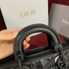 Christian Dior Lady Dior Diamond-Cut Cannage Leather Bag