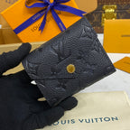 Louis Vuitton Wallet Set Black Embossed