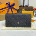 Louis Vuitton Wallet Set Black Embossed