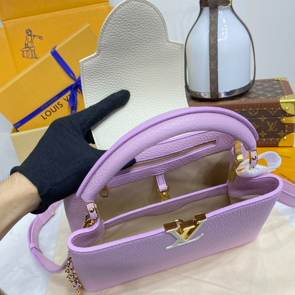 Louis Vuitton Capucines BB Metal Flower Strap Handbag Large