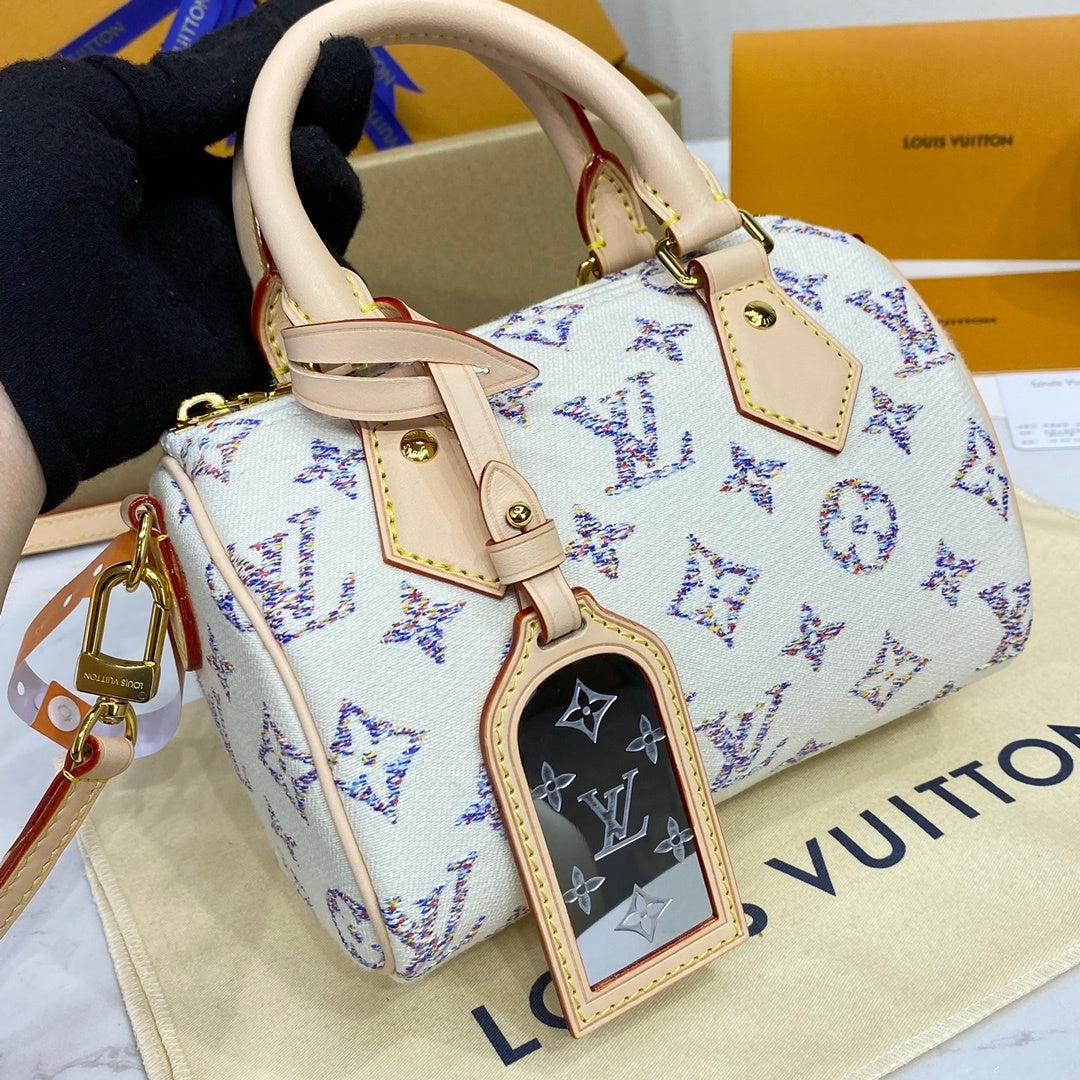Louis Vuitton Speedy Bandoulière 20 Denim Jacquard