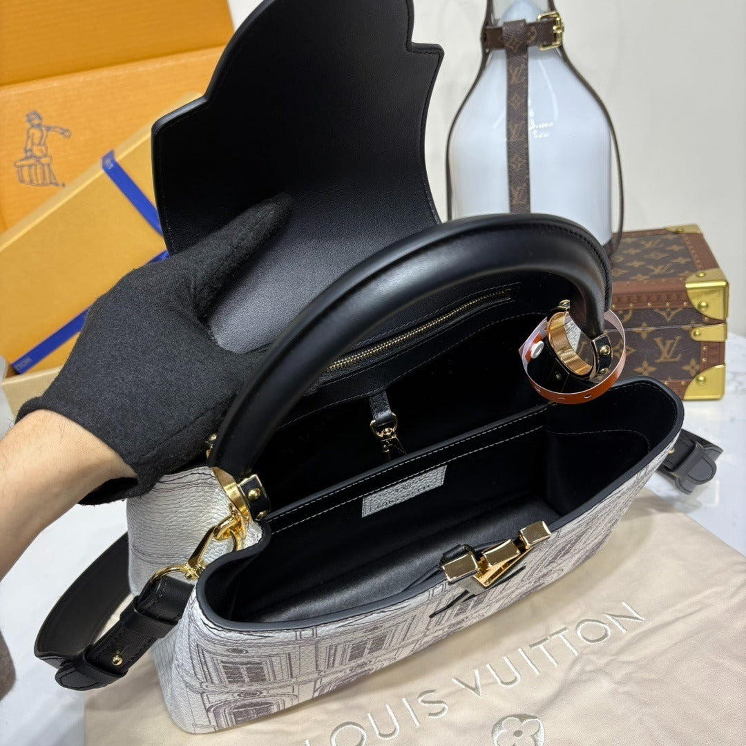 Louis Vuitton Capucines Architettura Handbag Medium