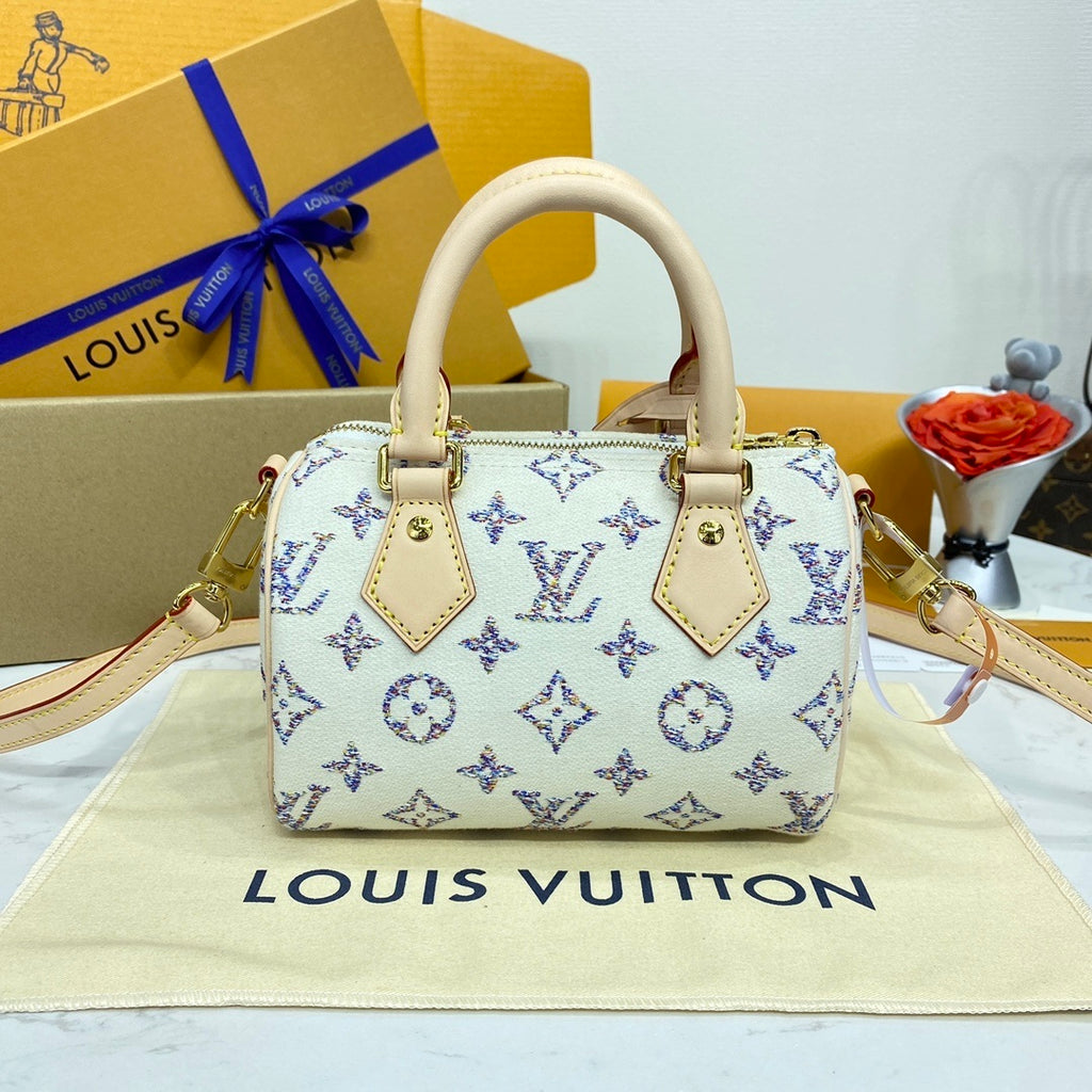Louis Vuitton Speedy Bandoulière 20 Denim Jacquard