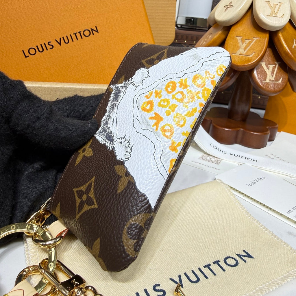 Louis Vuitton Phone Charm with Zip Pouch