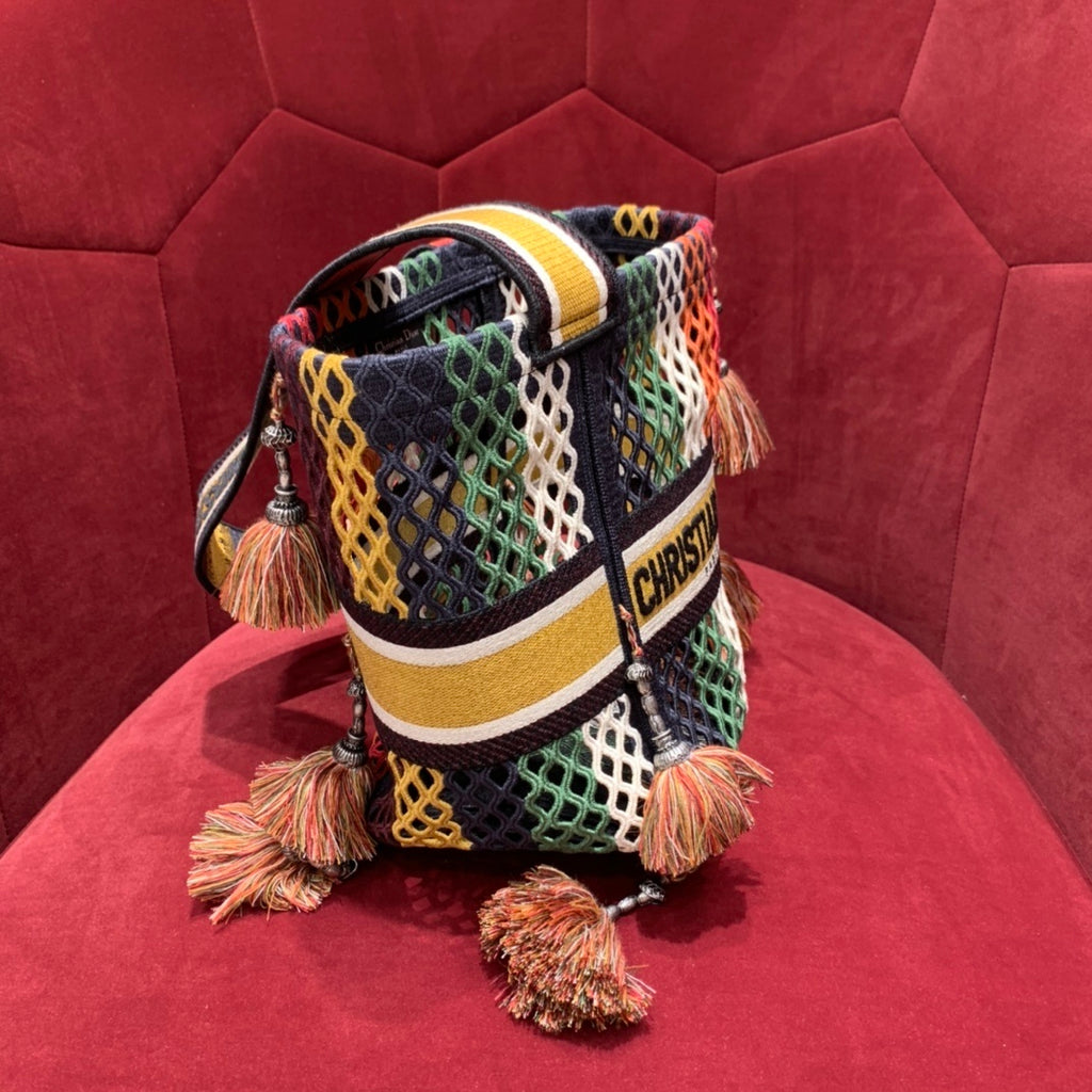 Christian Dior D-Bubble Embroidered Bucket Bag (Promotional Edition)