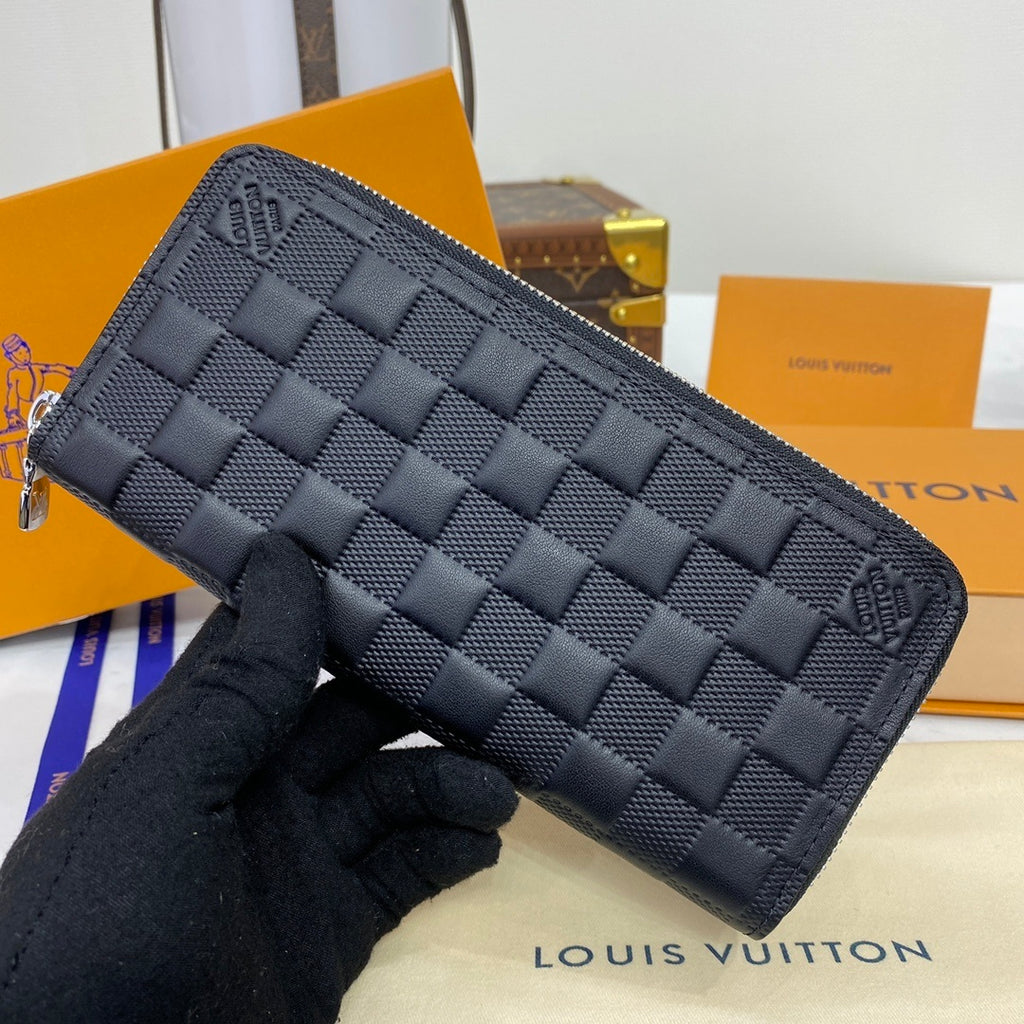 Louis Vuitton Wallet & Pouch Set Black Damier