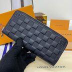 Louis Vuitton Wallet & Pouch Set Black Damier