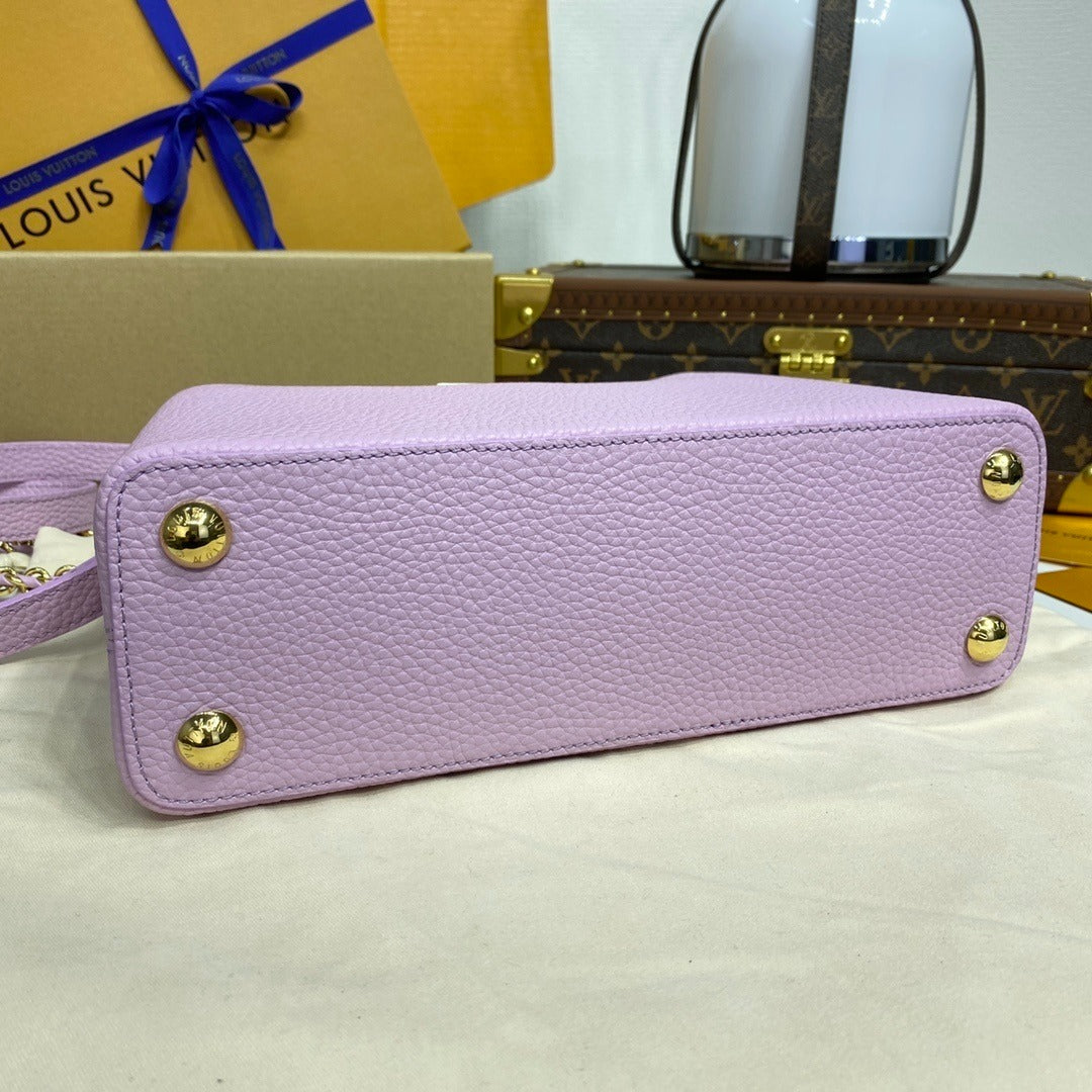 Louis Vuitton Capucines BB Metal Flower Strap Handbag Large