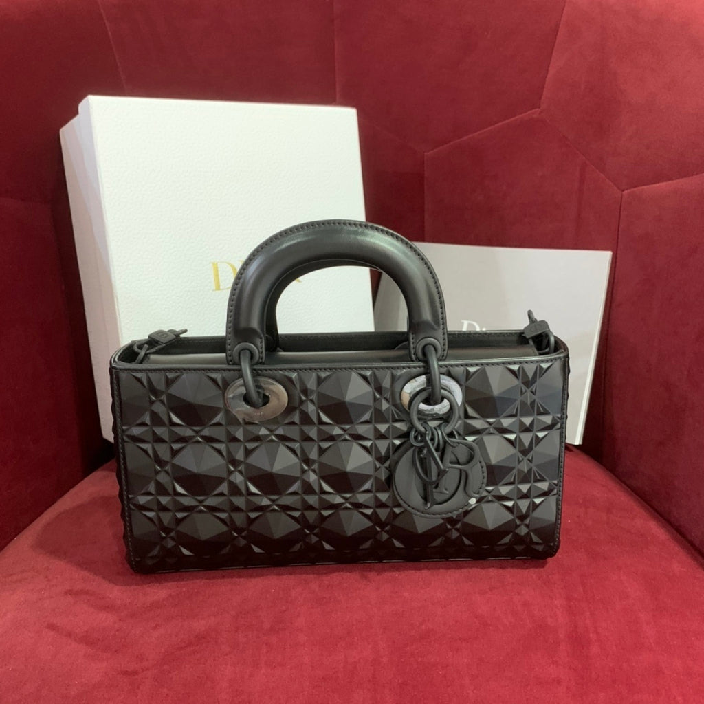 Christian Dior Lady Dior Diamond-Cut Cannage Leather Bag