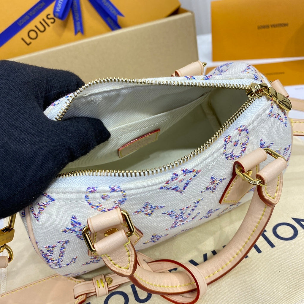 Louis Vuitton Speedy Bandoulière 20 Denim Jacquard