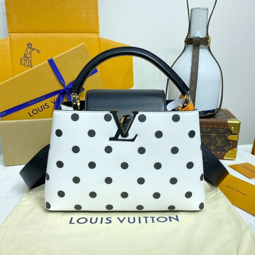Louis Vuitton Capucines Handbag Polka Dot Edition