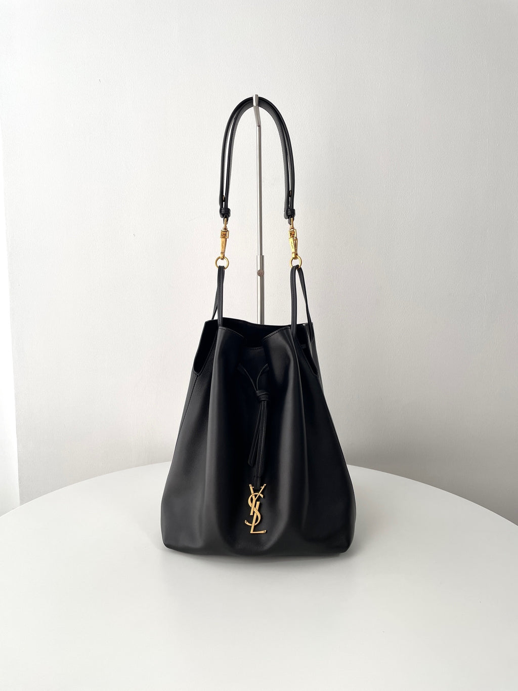 YSL Yves Saint Laurent Paris VII Drawstring Bag