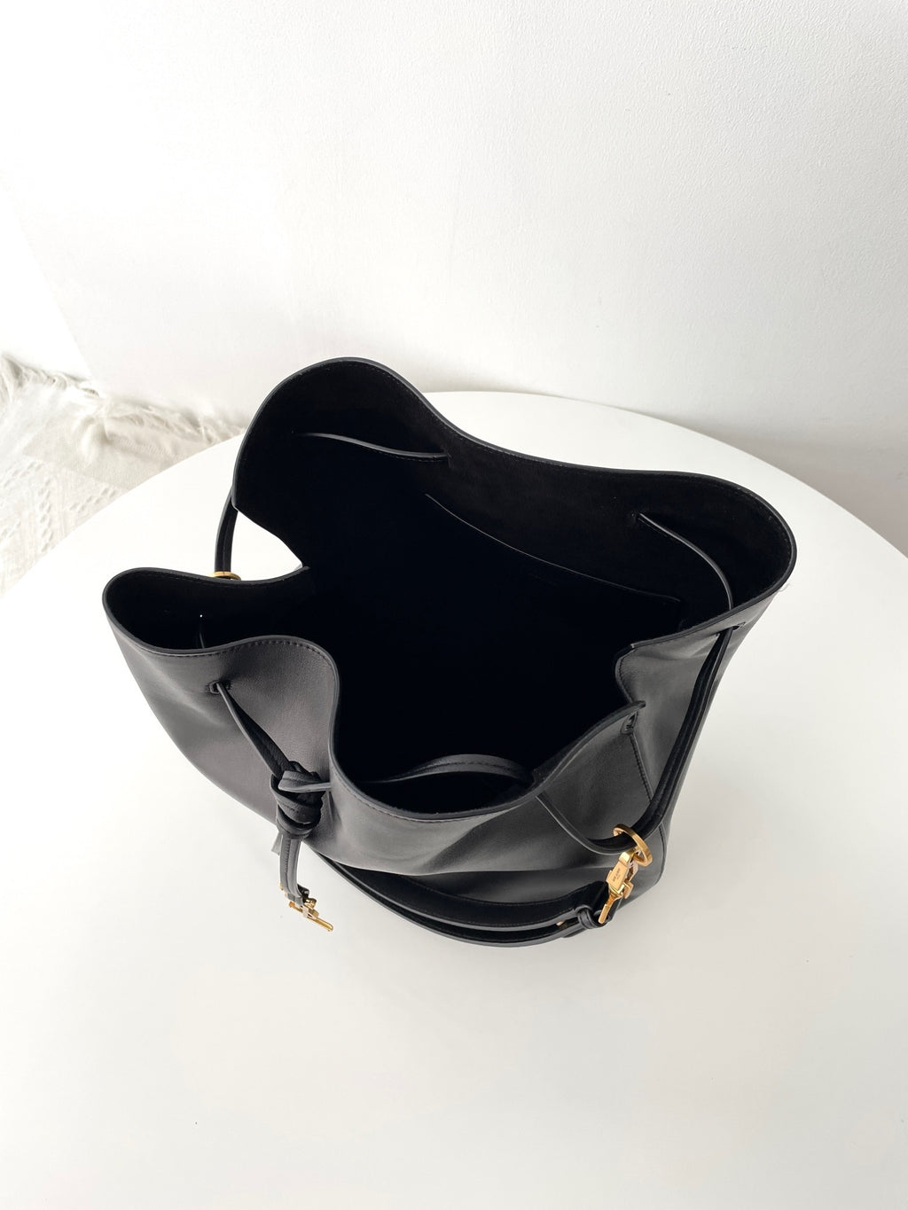 YSL Yves Saint Laurent Paris VII Drawstring Bag