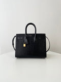 YSL Yves Saint Laurent Sac de Jour Bag Croc-Embossed