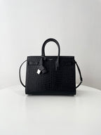 YSL Yves Saint Laurent Sac de Jour Bag Croc-Embossed