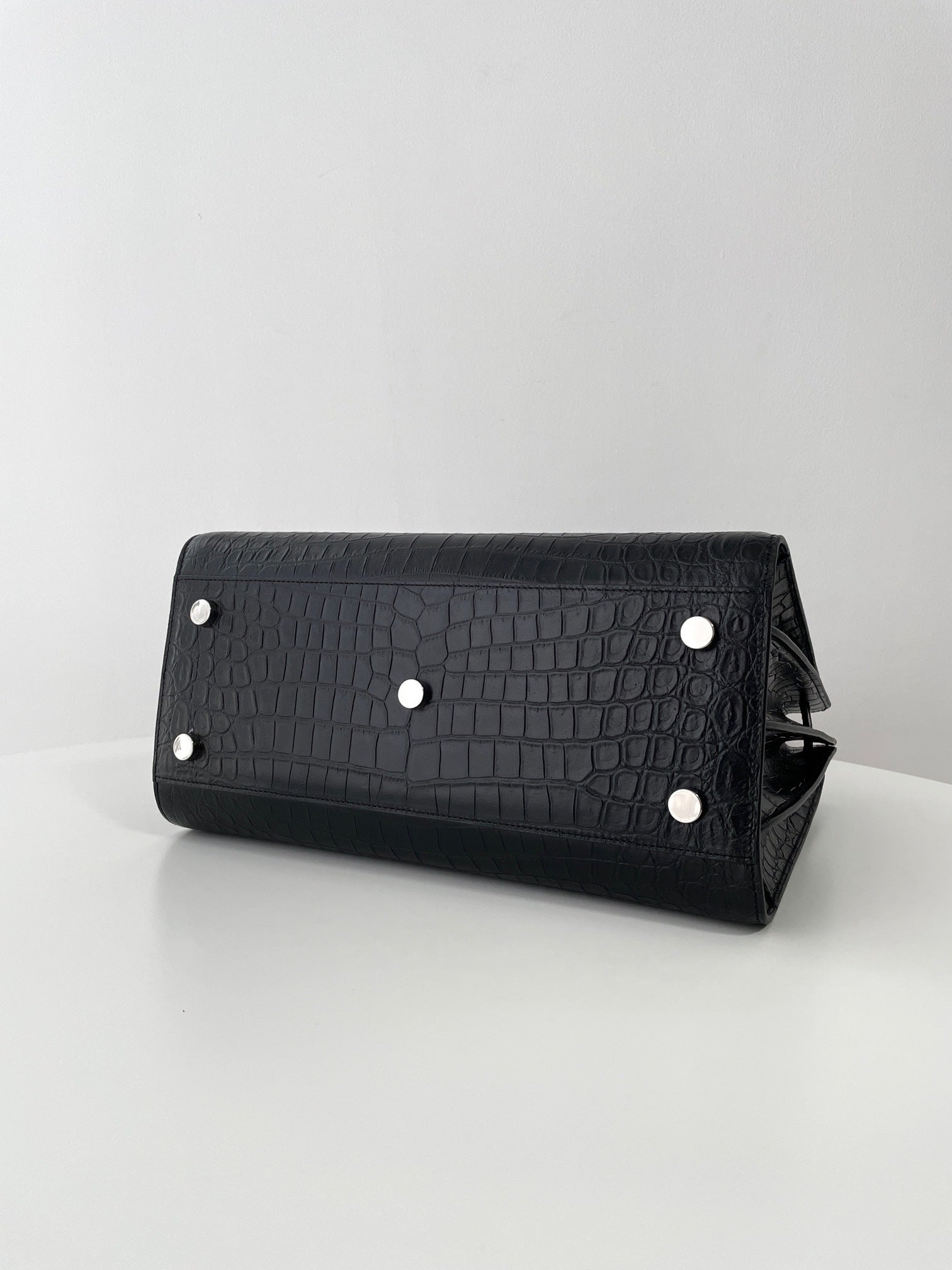 YSL Yves Saint Laurent Sac de Jour Bag Croc-Embossed