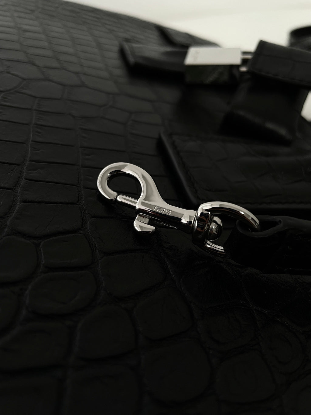 YSL Yves Saint Laurent Sac de Jour Bag Croc-Embossed