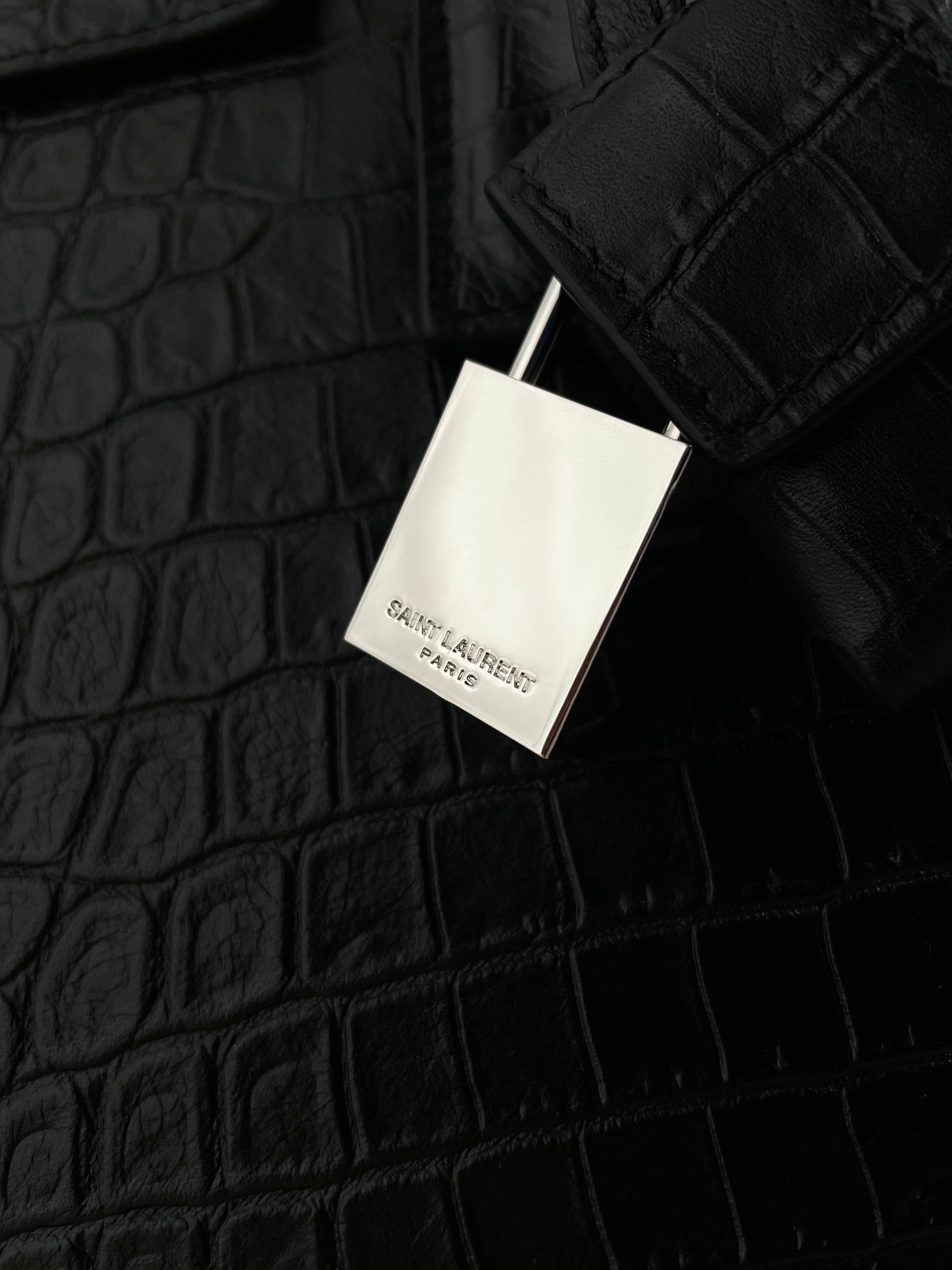 YSL Yves Saint Laurent Sac de Jour Bag Croc-Embossed