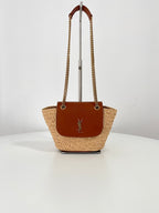 YSL Yves Saint Laurent Manon Mini Raffia Bag