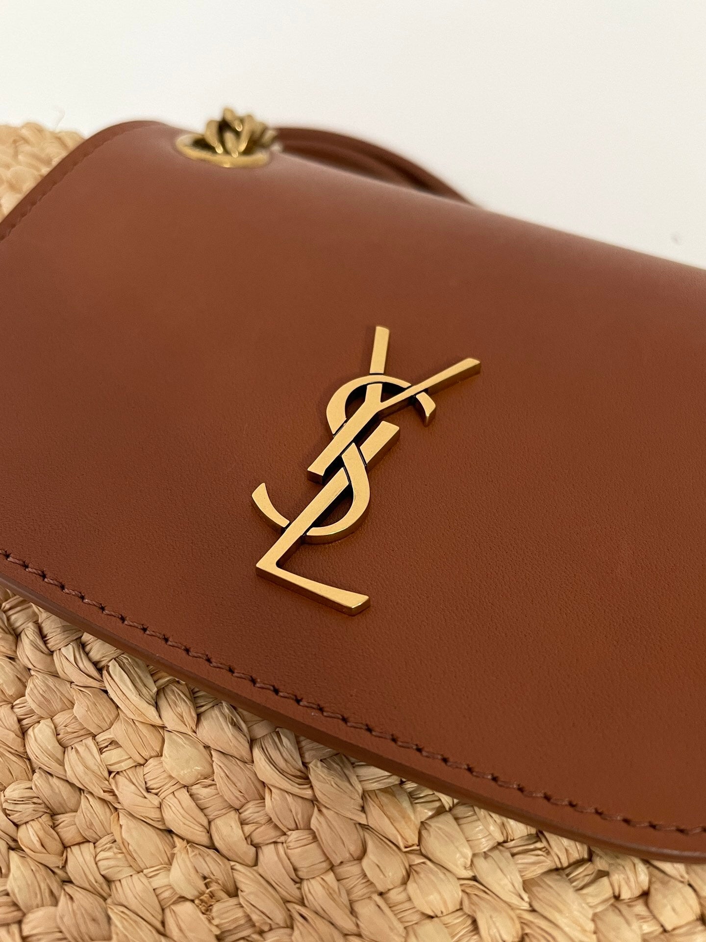 YSL Yves Saint Laurent Manon Mini Raffia Bag