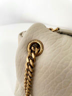 YSL Yves Saint Laurent Calypso Shoulder Bag Elephant Grain