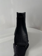 YSL Yves Saint Laurent NIKI Shopping Bag Crocodile Embossed